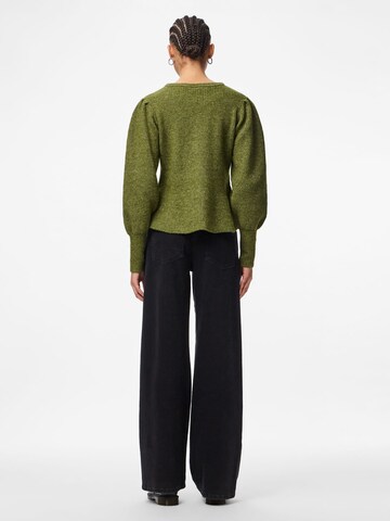 PIECES Gebreid vest 'PCAnnie' in Groen