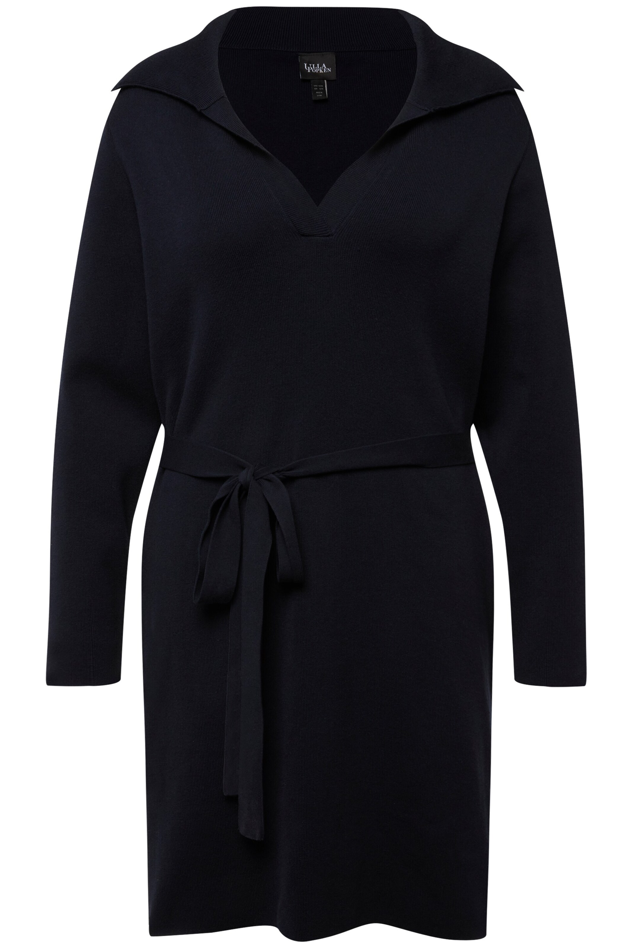 Ulla Popken Gebreide jurk in Blauw: voorkant