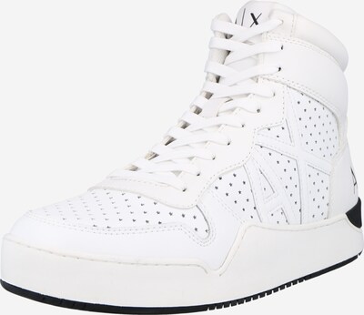 Sneaker înalt ARMANI EXCHANGE pe negru / alb, Vizualizare produs
