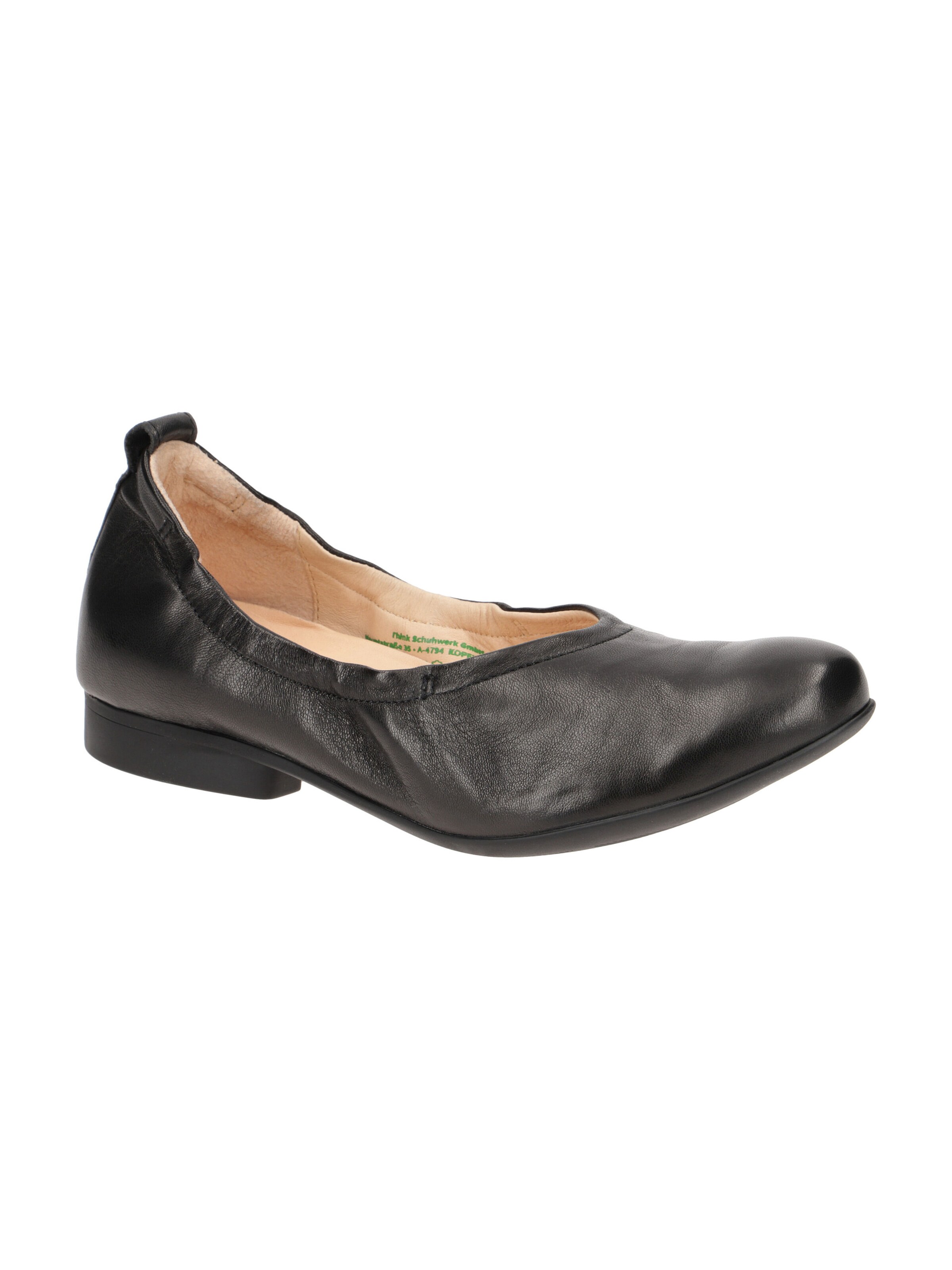 THINK! Ballet Flats 'Think Guad 2 Schuhe Ballerinas schwarz 563' in Black: front