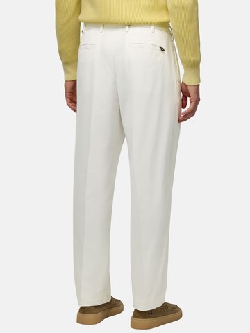 Slimfit Pantaloni con piega frontale di Boggi Milano in bianco