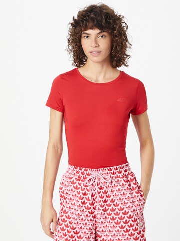 4F Functioneel shirt in Rood: voorkant