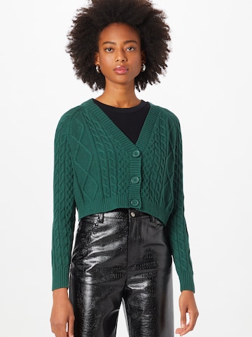 Tally Weijl Knit Cardigan in Green: front