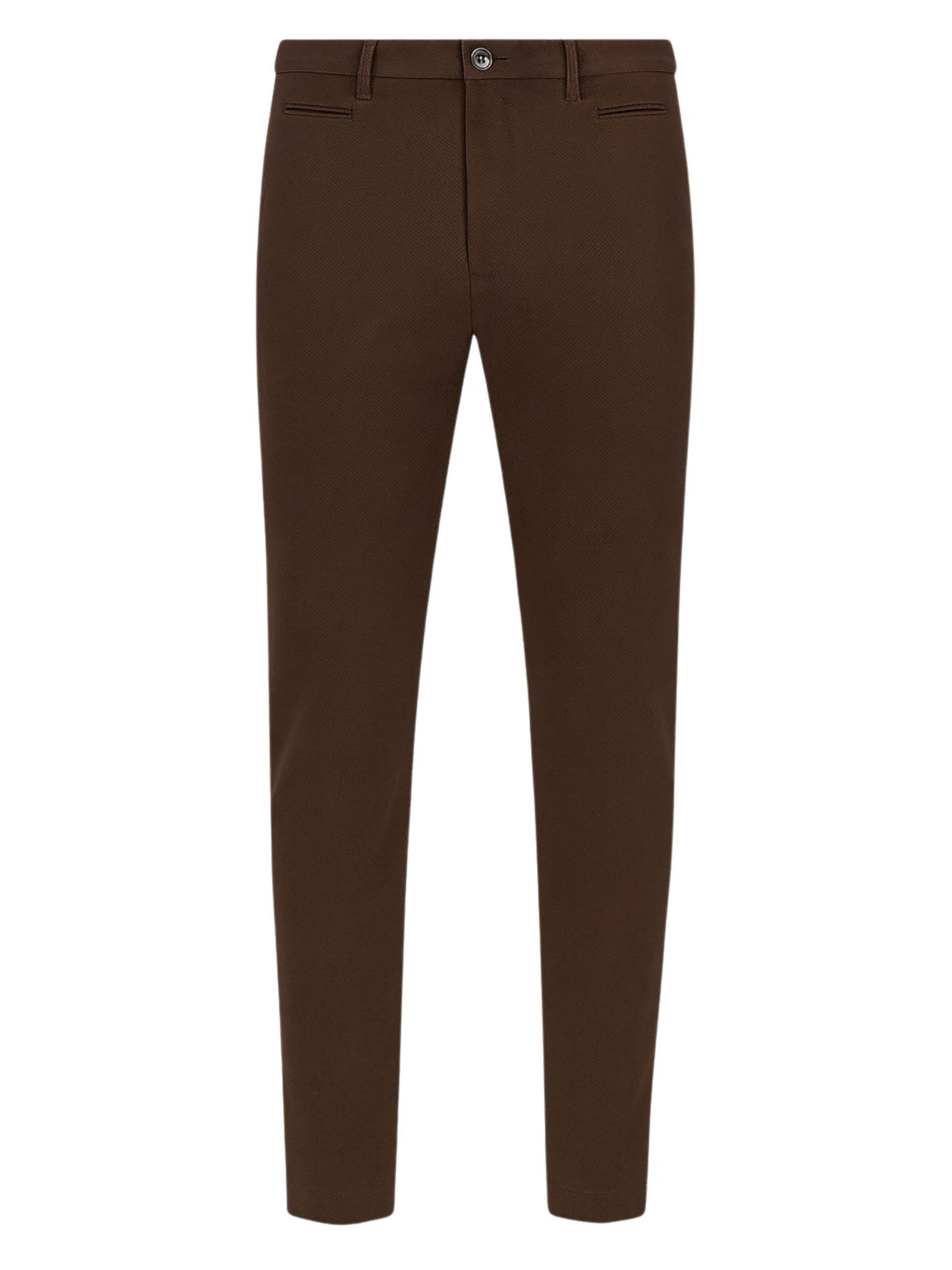 Briglia Pants 'American pocket trousers in textured velvet' in Beige: front