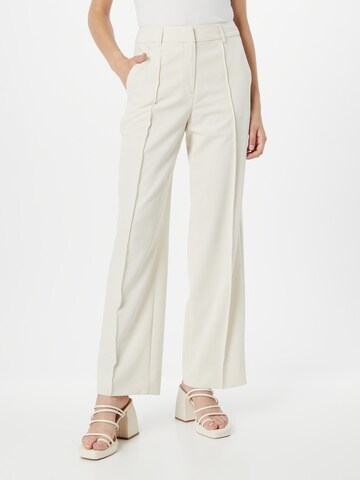 TAIFUN Flared Broek in Beige: voorkant