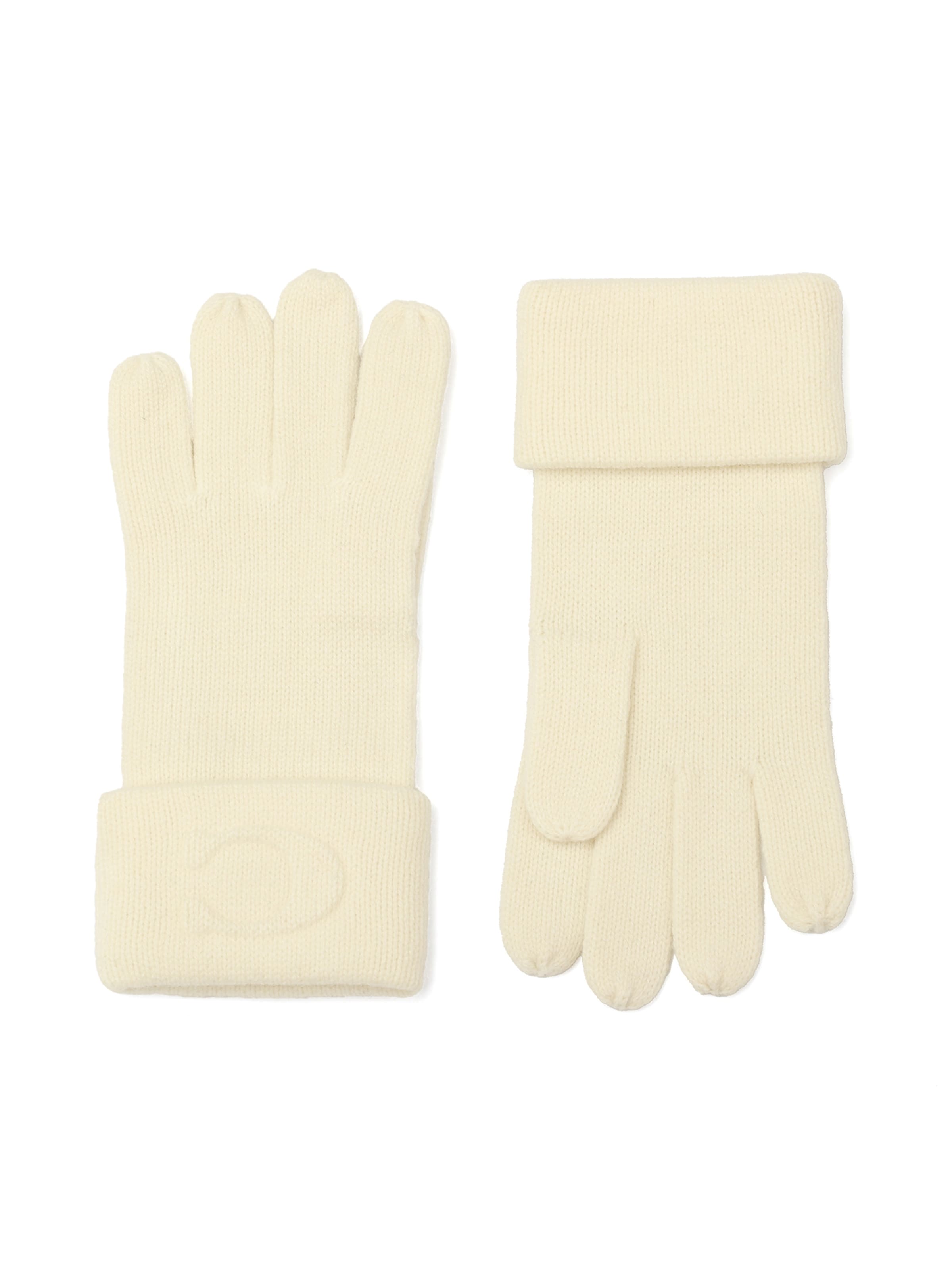 COACH Γάντια με δάχτυλα σε λευκό: μπροστά