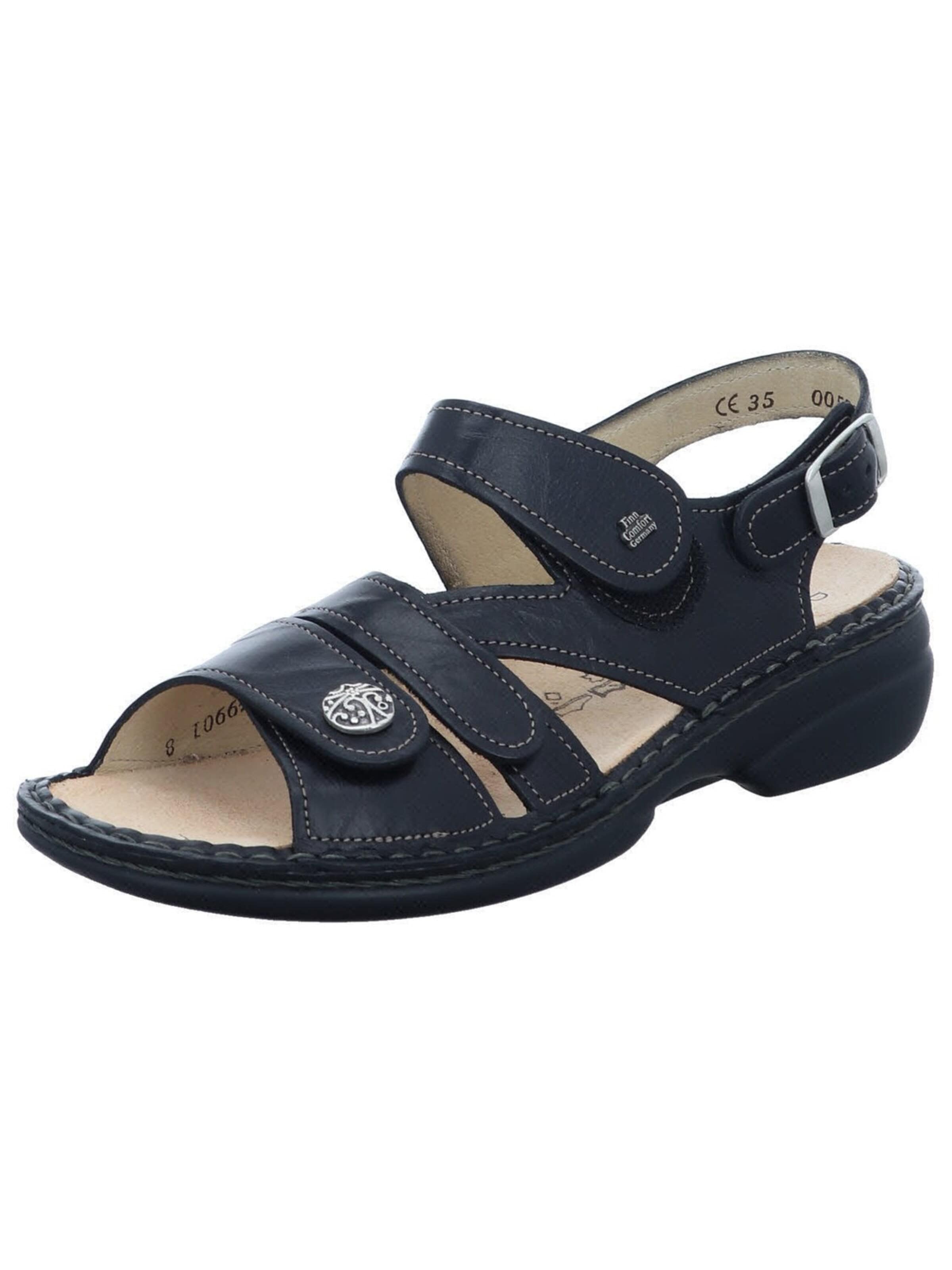 Finn Comfort - Sandalias 'Sandalette Damen 02562 345099 Echtleder in schwarz' en negro: frente