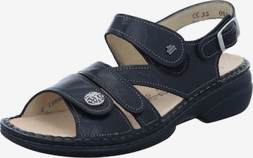 Finn Comfort Sandale 'Sandalette Damen 02562 345099 Echtleder in schwarz' in Schwarz: Vorderseite