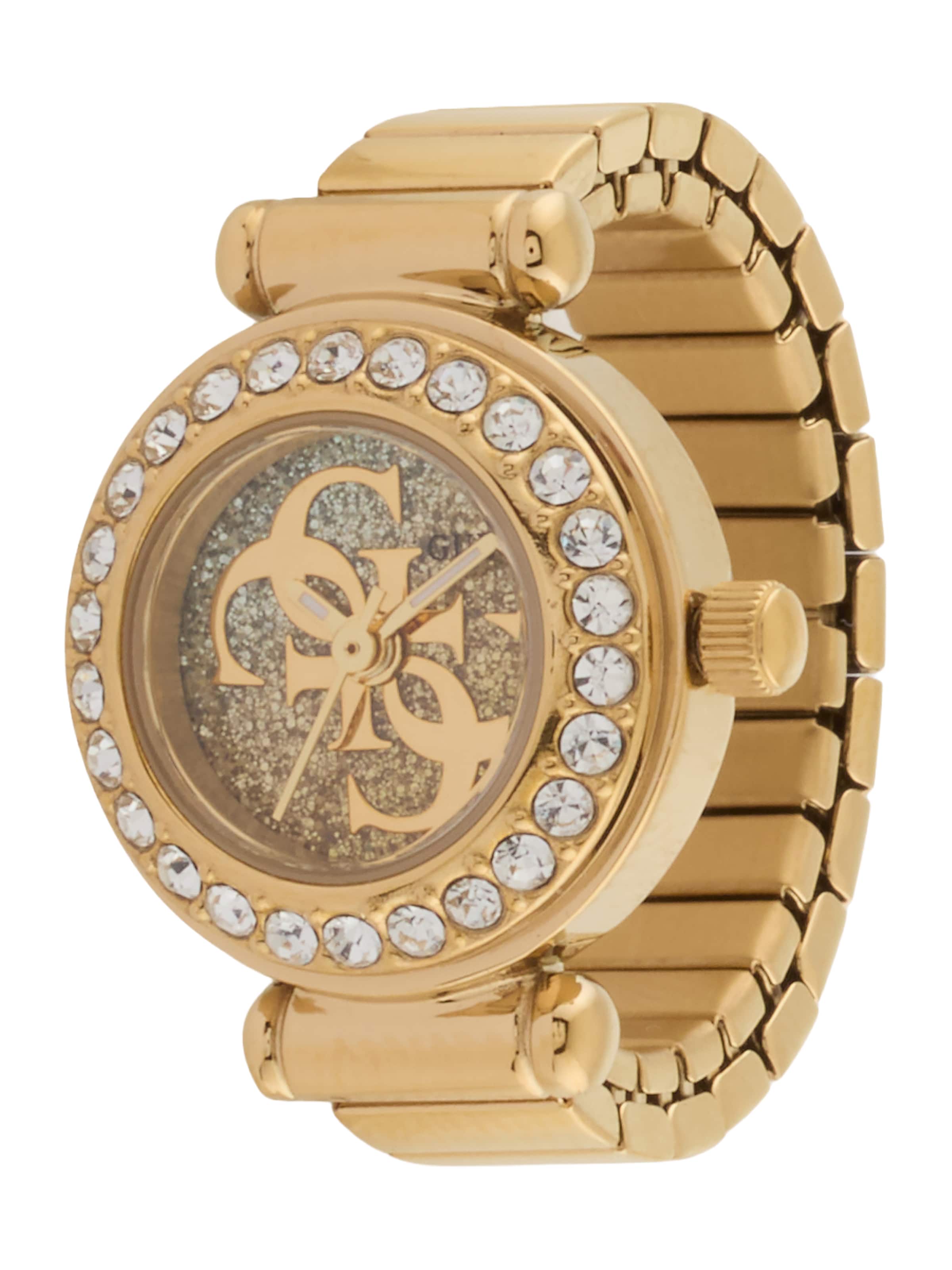 Montre à affichage analogique GUESS en or : devant