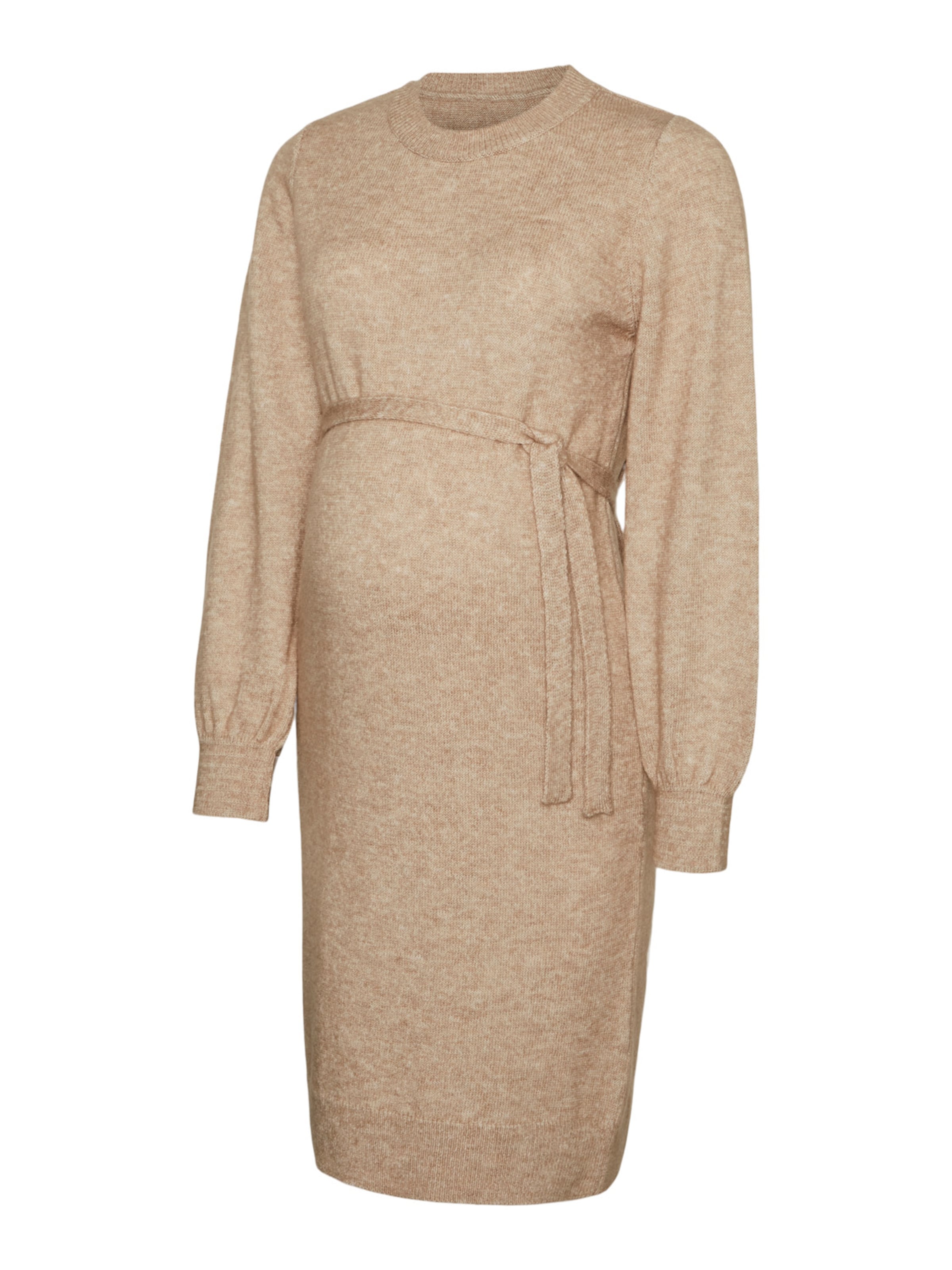 MAMALICIOUS Pletené šaty 'New Anne' - Béžová: predná strana