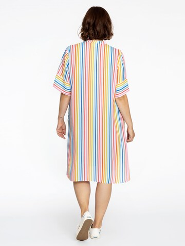 Yoek Blusenkleid ' Rainbow ' in Mischfarben