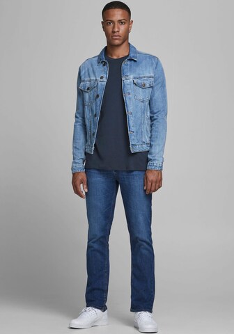 JACK & JONES Слим Футболка в Синий