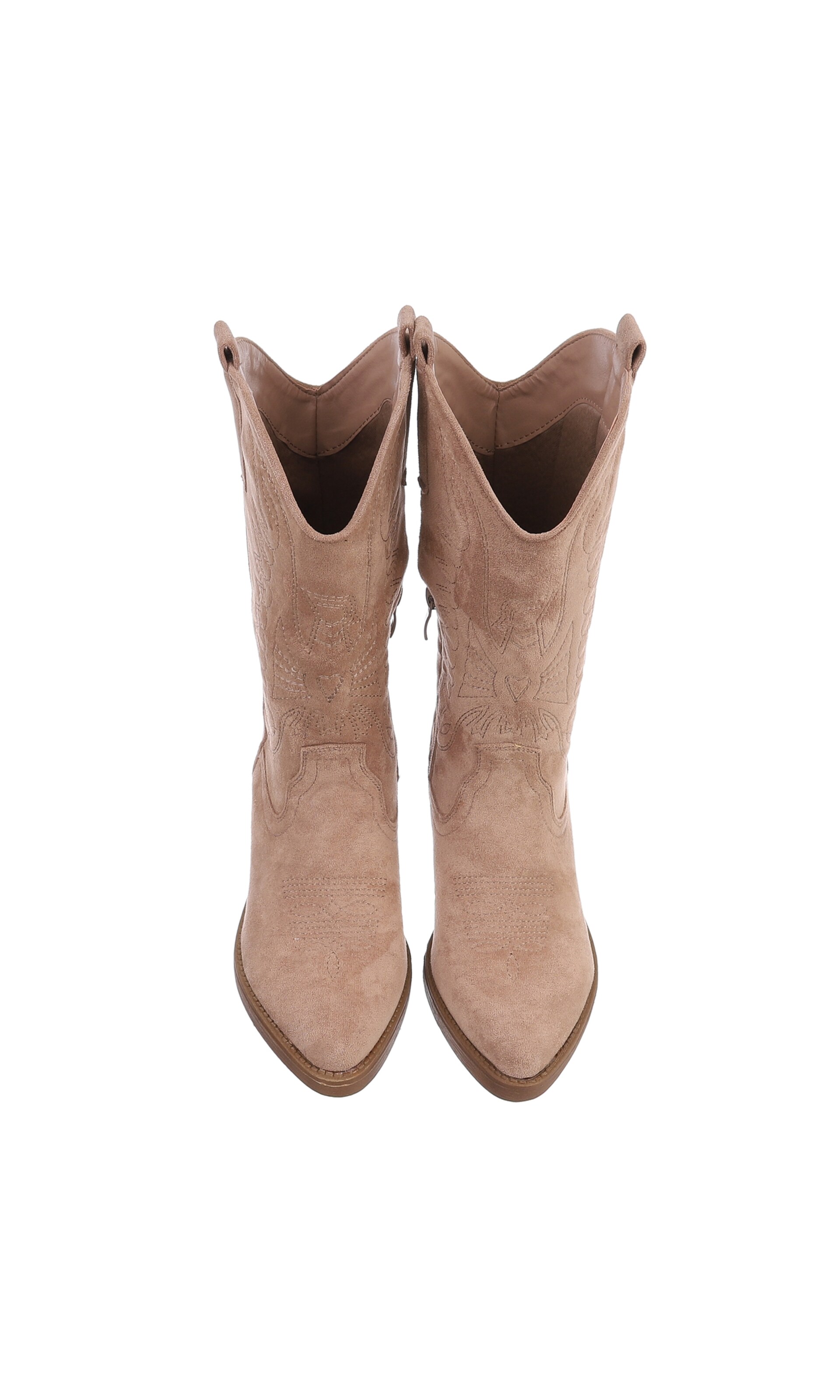 Ital-Design Cowboy Boots in Beige