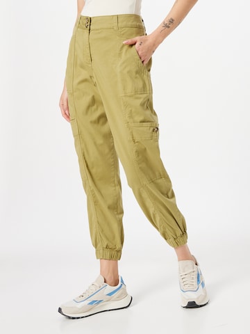 TOM TAILOR Tapered Cargo Pants in Green: front