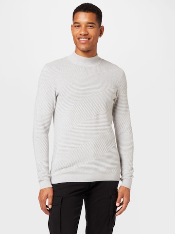 TOM TAILOR DENIM Sweater in Grey: front