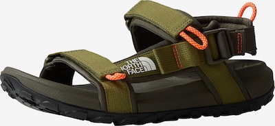 Sandalai iš THE NORTH FACE, spalva – alyvuogių spalva / oranžinė / juoda, Prekių apžvalga
