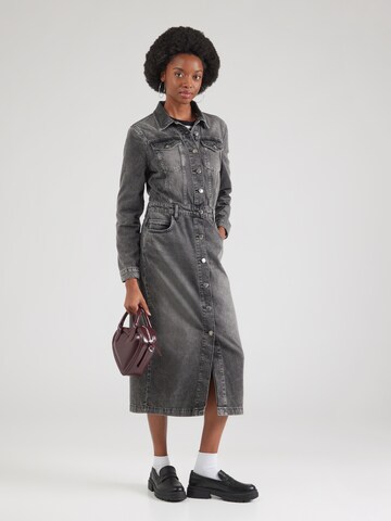 UNITED COLORS OF BENETTON Shirt dress in Black: front