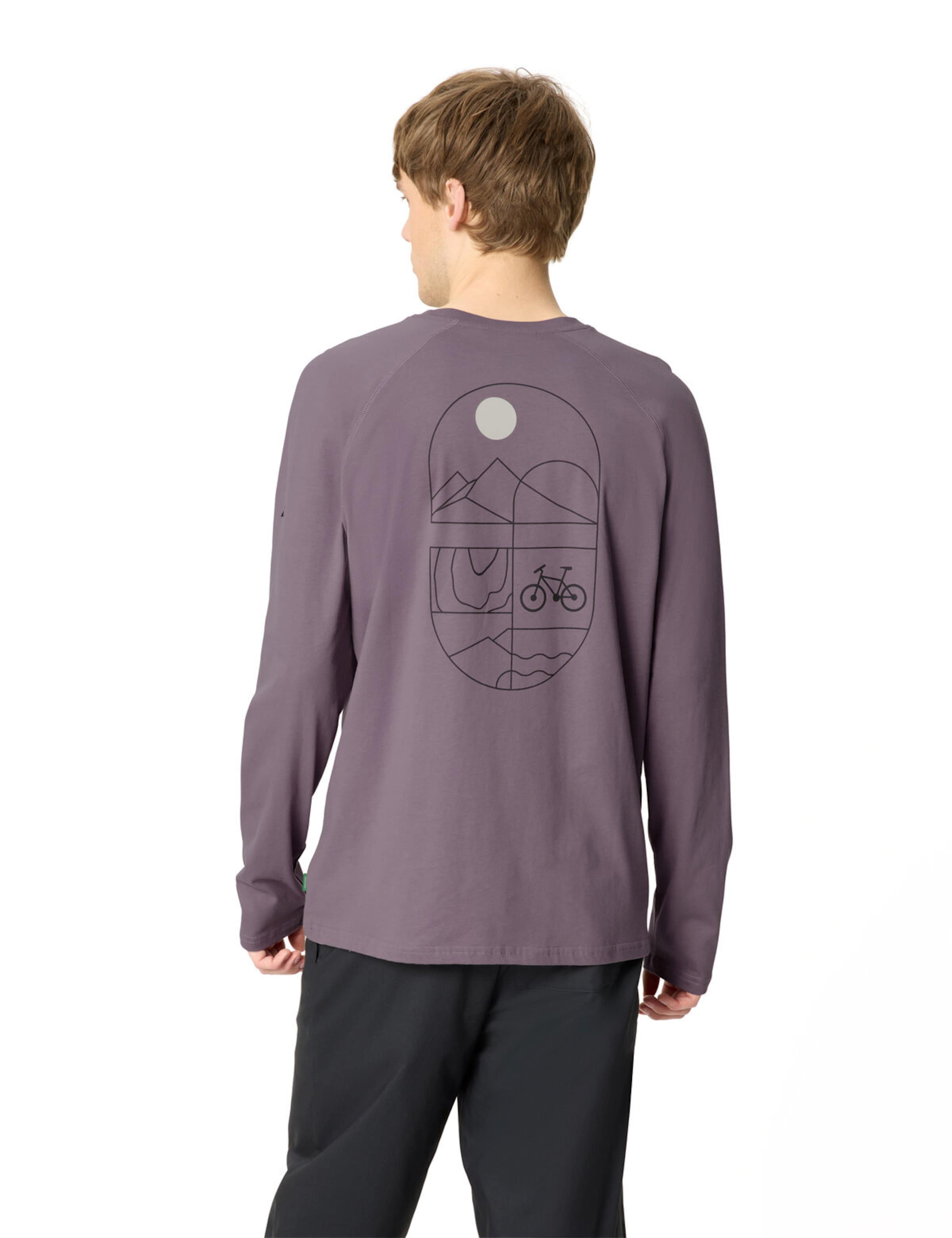 VAUDE Functioneel shirt 'Cyclist' in Lila: voorkant
