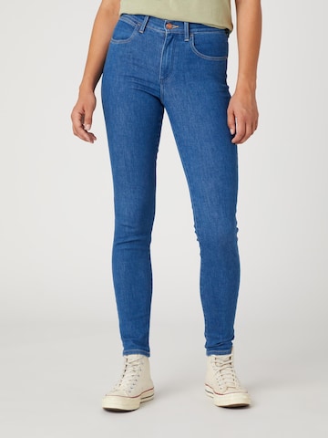 WRANGLER Skinny Jeans 'EYE LOVE YOU' in Blauw: voorkant