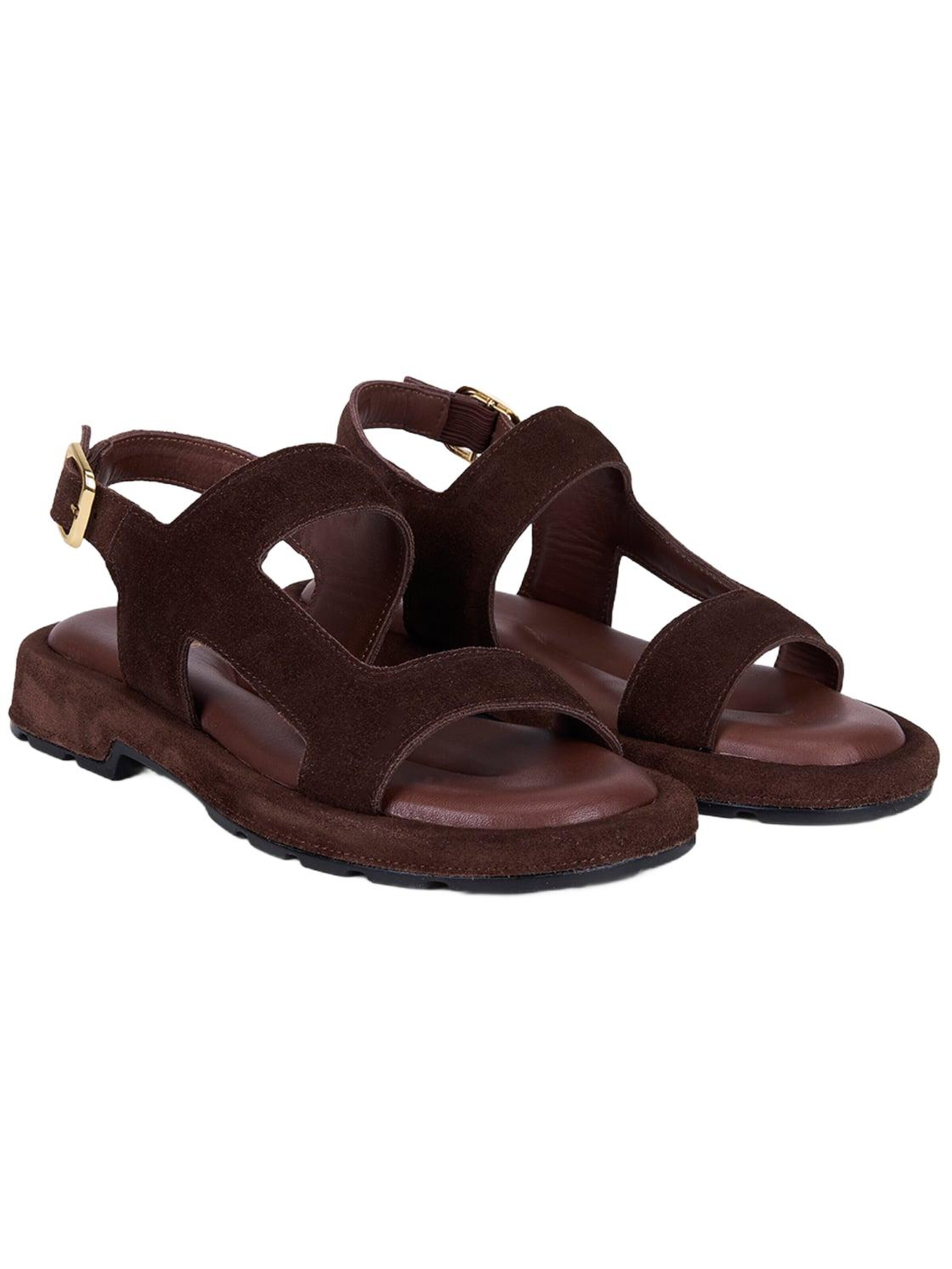 Sandales 'Sandalen mit Knöchelriemen' Desa en marron