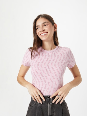 LEVI'S ® Shirt 'Graphic Rickie Tee' in Roze: voorkant