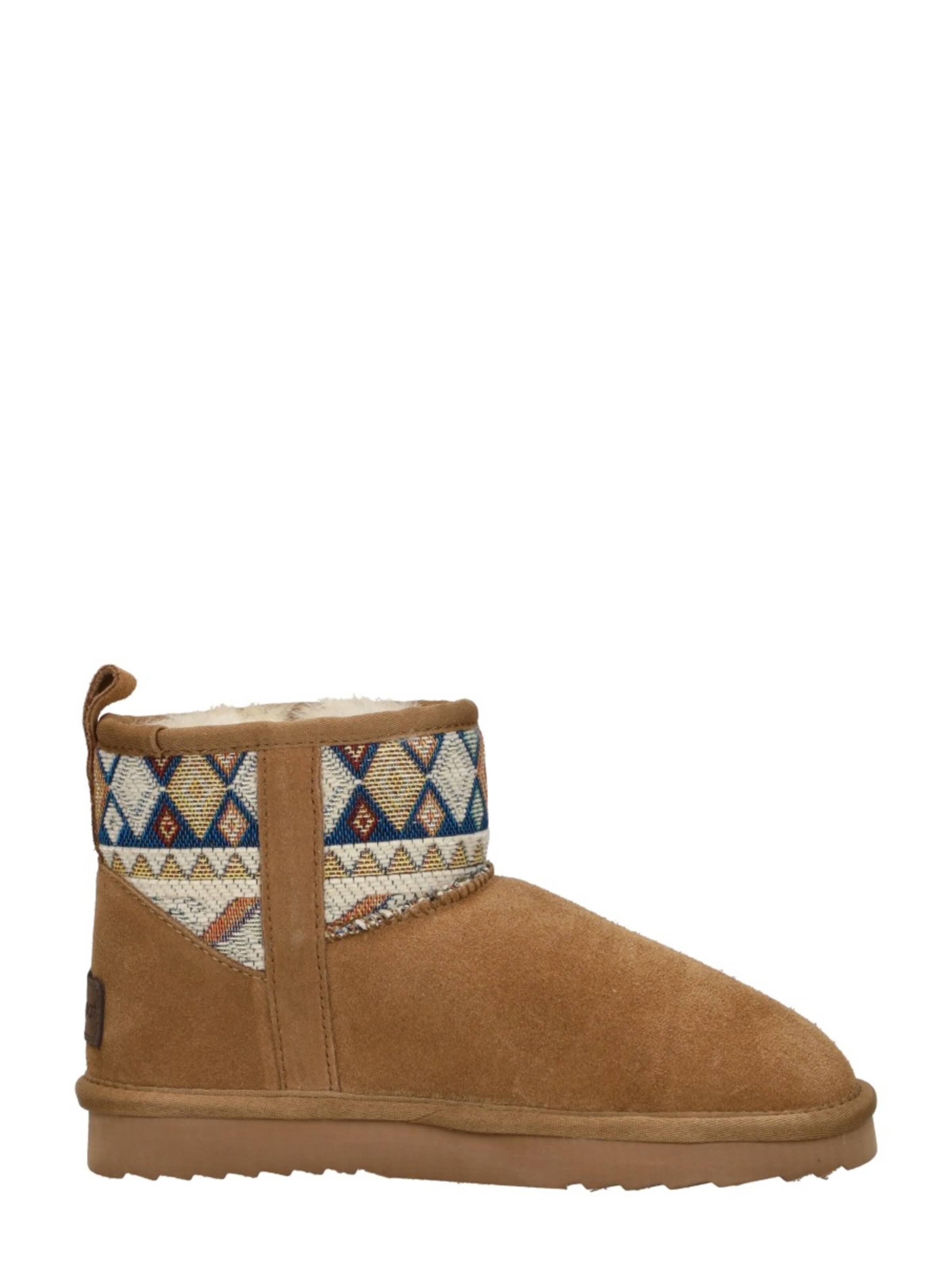 Warmbat Boots 'Wallaby-Print' in Brown
