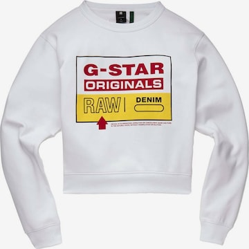 G-Star RAW Sweatshirt in White: front
