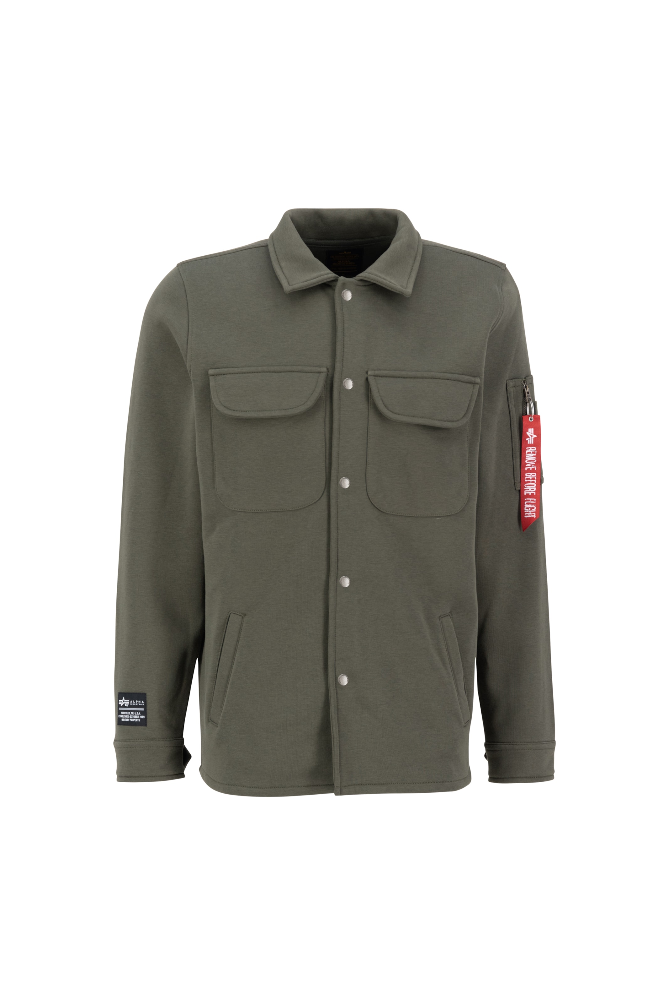 ALPHA INDUSTRIES Tussenjas in Groen: voorkant