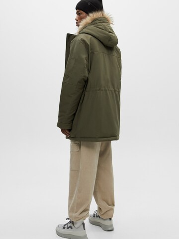 Pull&Bear Winter coat in Green