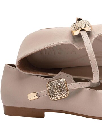 Limoya Strap ballerina in Beige