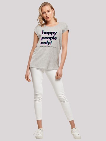 F4NT4STIC Shirt 'Happy people only New York' in Grey