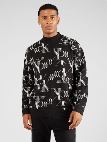 Calvin Klein Jeans Sweter 'Hyper' w kolorze czarny: przód
