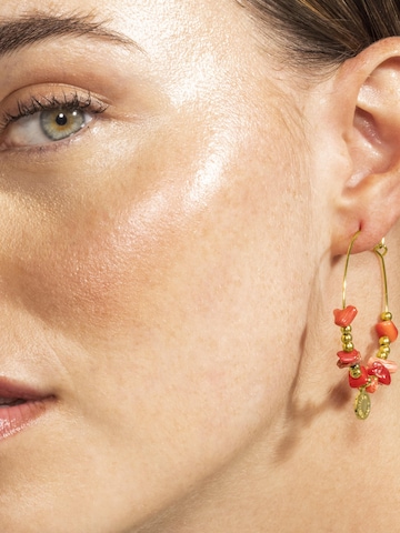 Boucles d'oreilles 'Zarwa' Luxenter en rouge