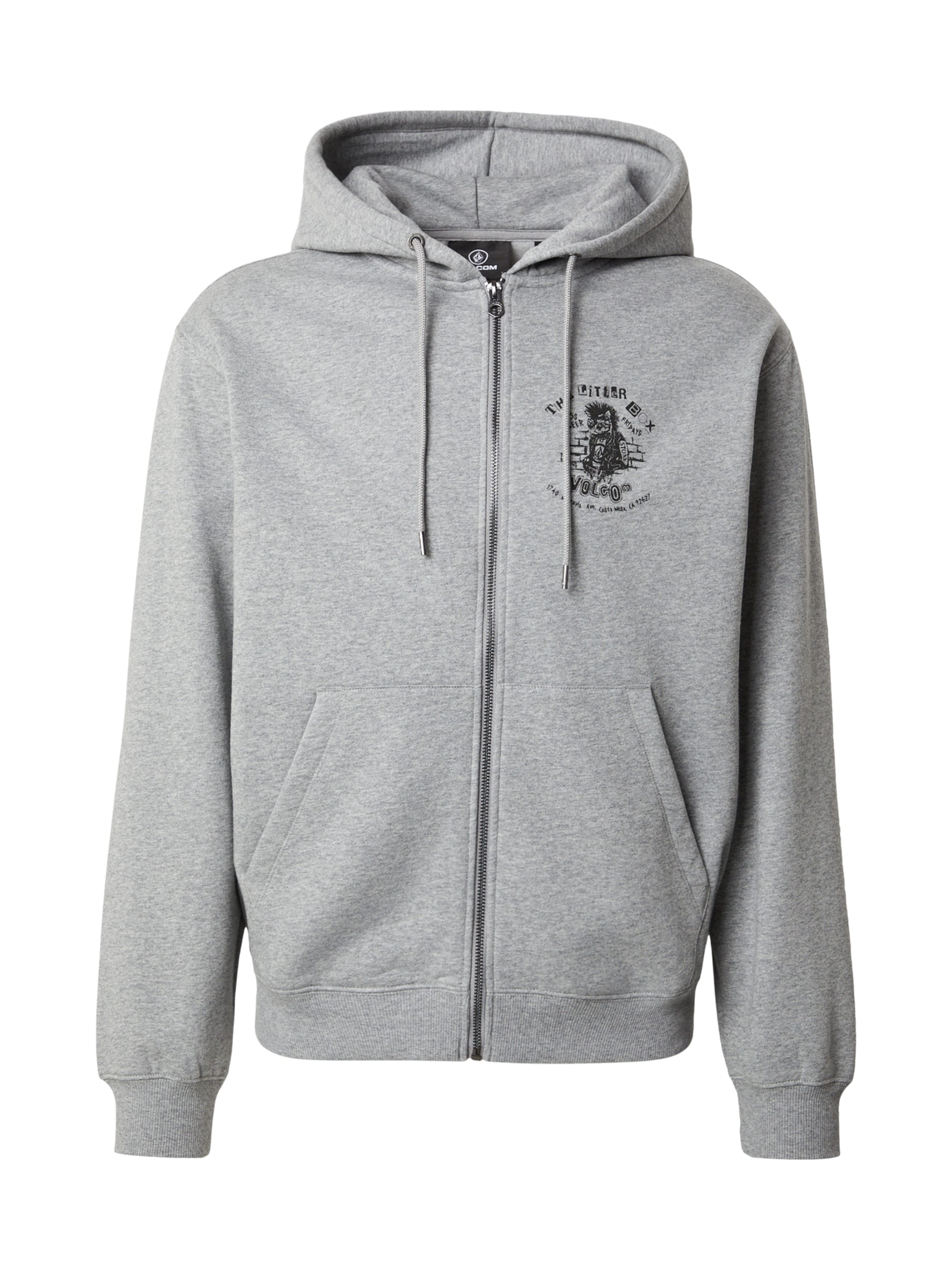 Hanorac 'CATASTROPHY' de la Volcom pe gri: față