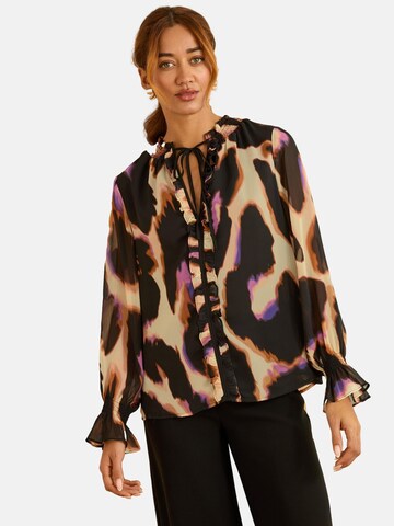 Camicia da donna di love & roses in nero: frontale