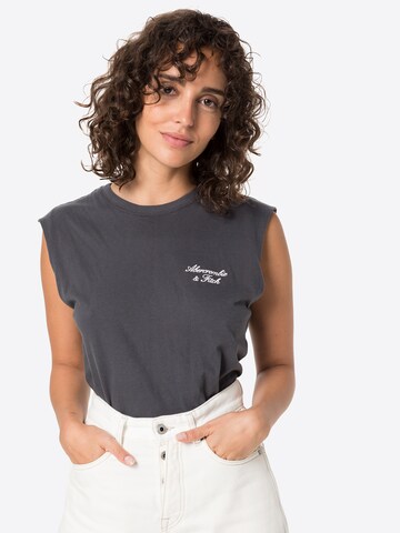 Abercrombie & Fitch Top - fekete: elől