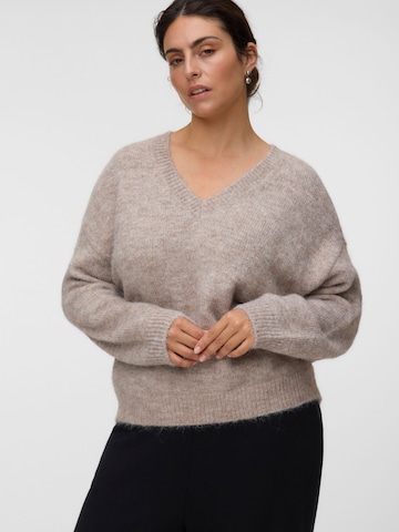 Vero Moda Curve Trui 'VMCHOPE' in Zilver: voorkant