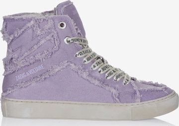 Zadig & VoltaireVisoke tenisice 'Zadig & Voltaire HIGH FLASH CANVAS Sneaker lila' - ljubičasta boja: prednji dio