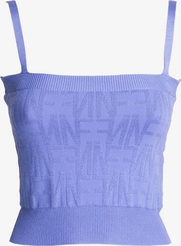 Influencer Top in Blauw: voorkant