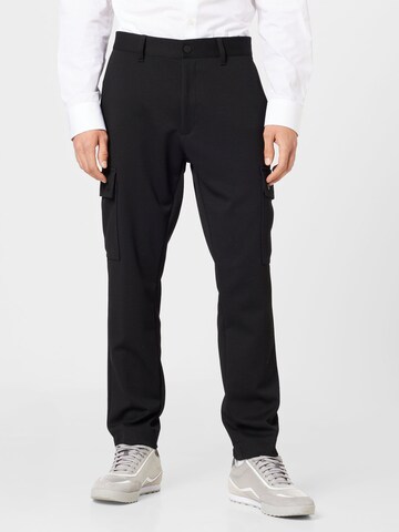 Regular Pantalon cargo 'Glian' HUGO en noir : devant