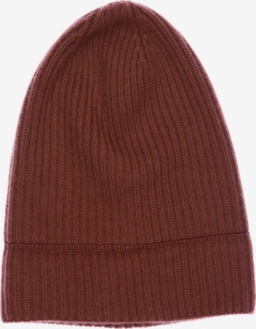 REPEAT Hat & Cap in One size in Brown: front