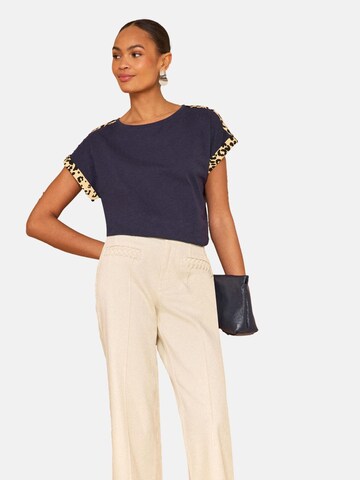 T-shirt love & roses en bleu : devant