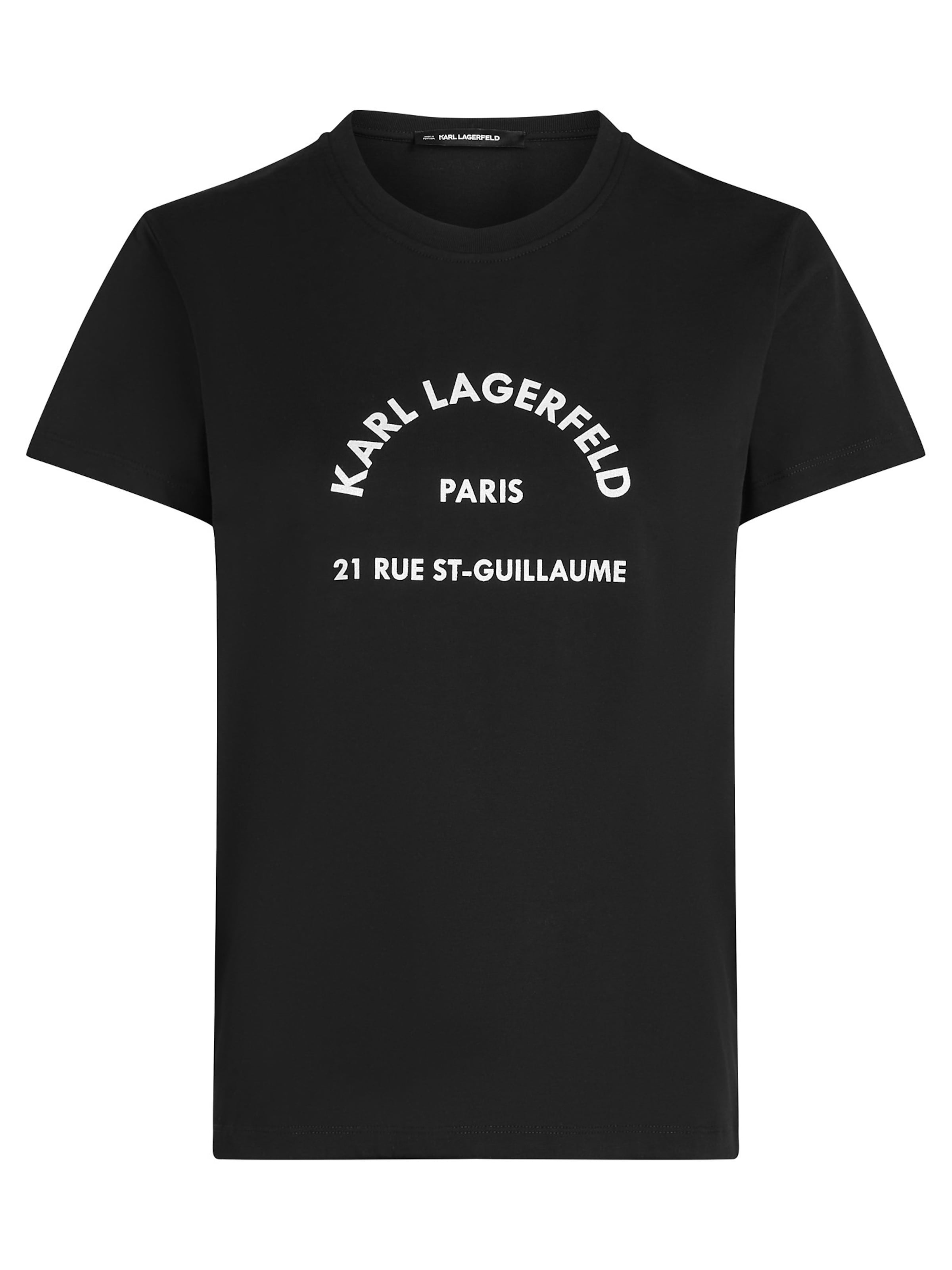 Karl Lagerfeld - Camiseta 'Rue St-Guillaume' en negro: frente