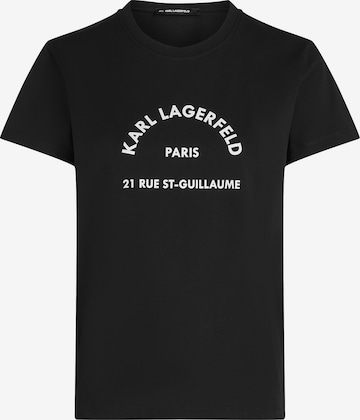 juoda Karl Lagerfeld Marškinėliai 'Rue St-Guillaume': priekis