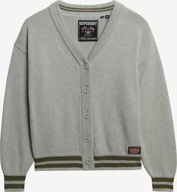 Superdry Gebreid vest in Groen: voorkant