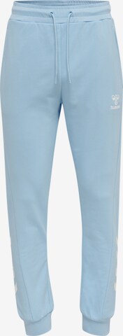 Hummel Tapered Workout Pants in Blue: front