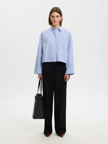 SELECTED - Blusa 'SLWDANNIE' em azul