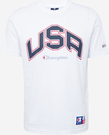 Tricou de la Champion Authentic Athletic Apparel pe alb: față