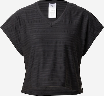 T-shirt fonctionnel Reebok Sport en noir : devant