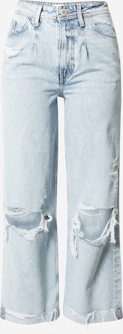 River Island Avar lõige Voltidega teksapüksid, värv sinine: eest vaates